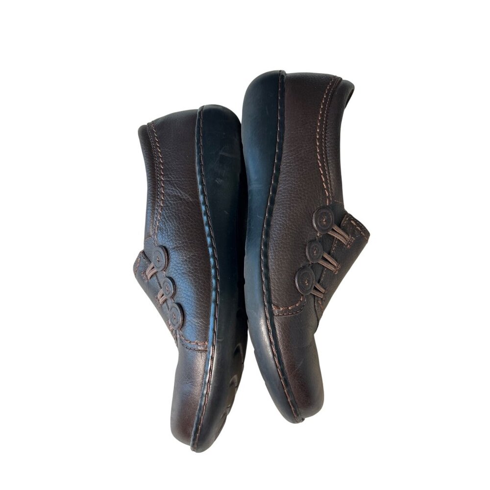 Clarks Ashland Effie Loafers Women's 9.5 Brown Leather Slip-On Comfort Support - Picture 4 of 15
